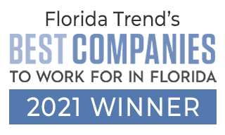 Award image logo for Florida Trend's Best Companies to Work For In Florida