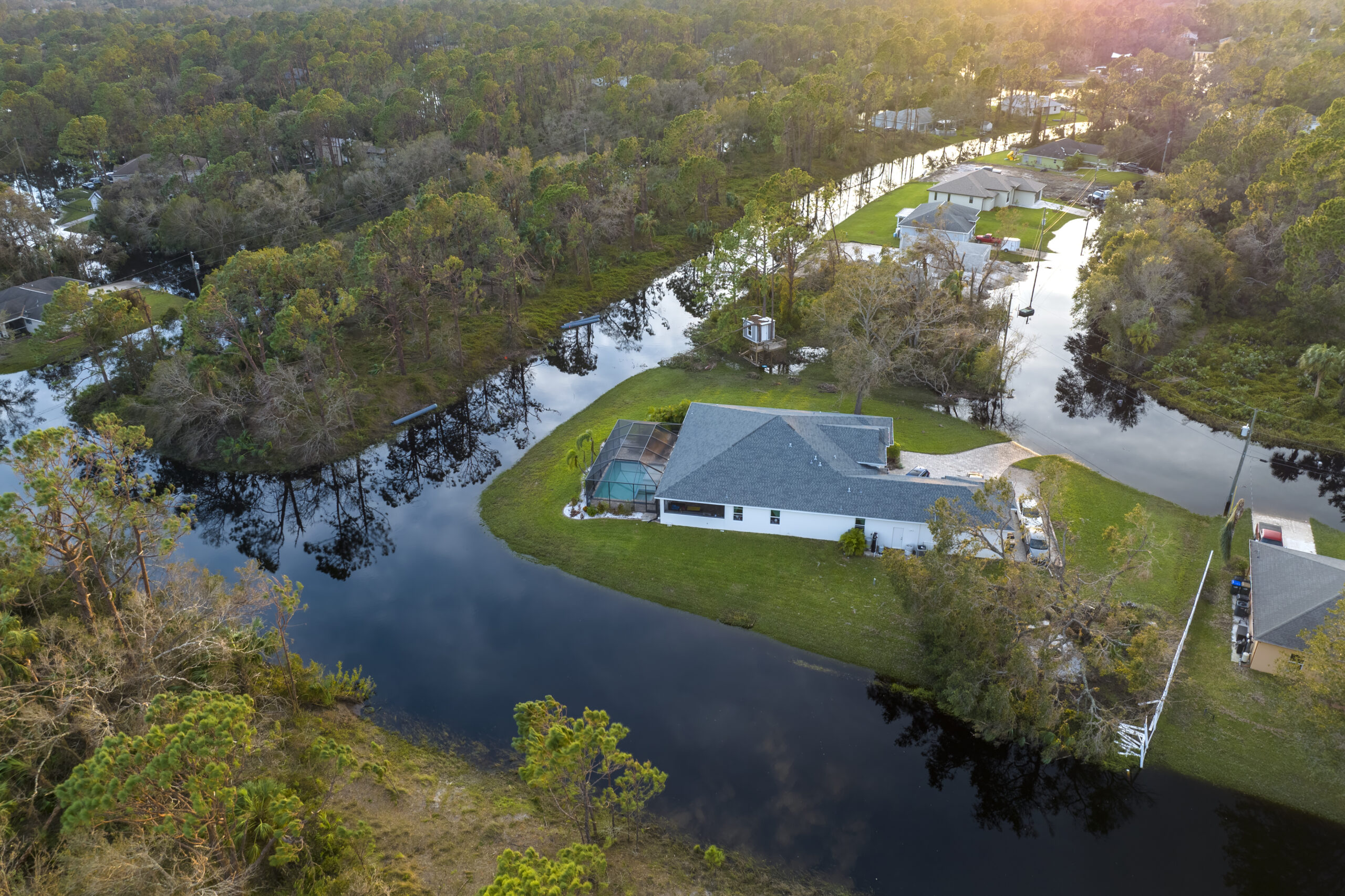high waters in Florida neighborhood