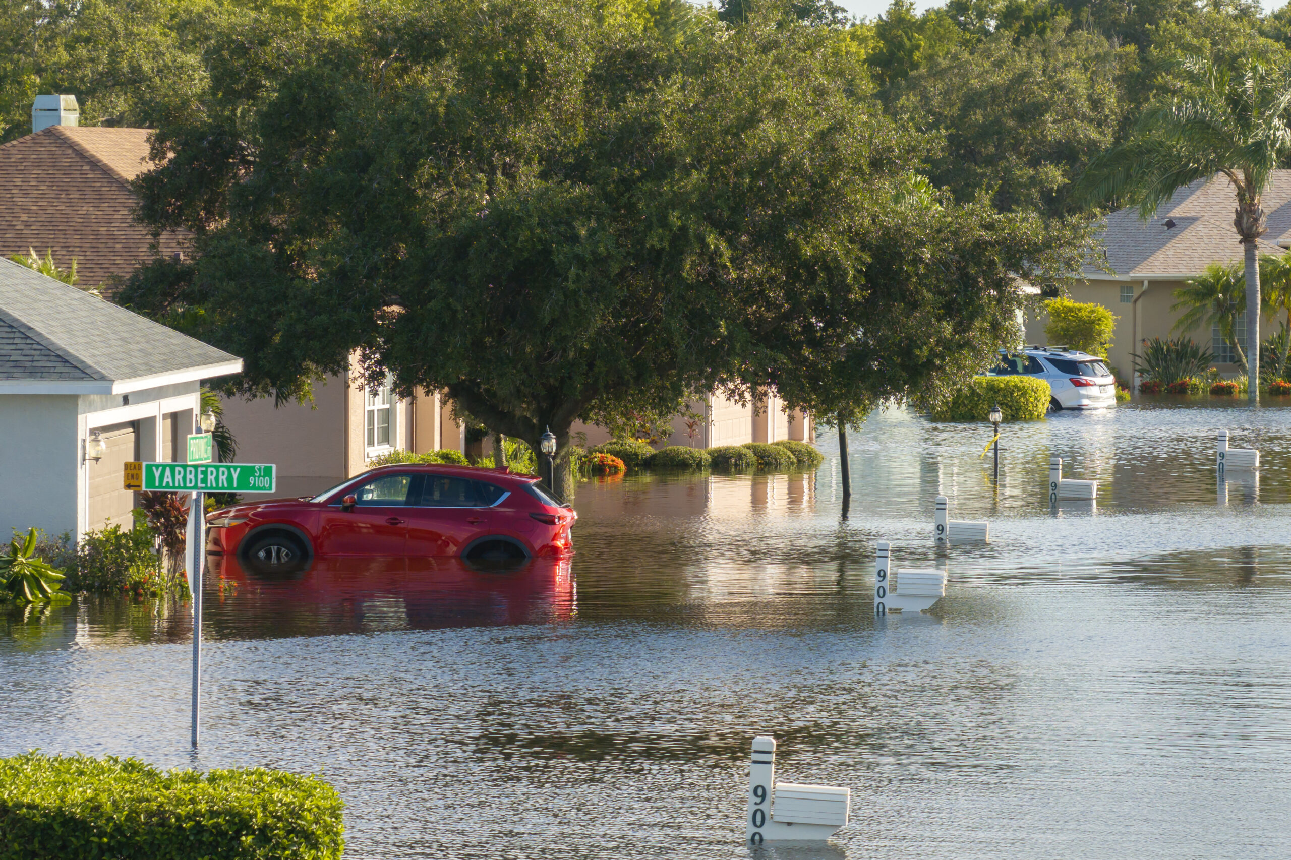 flooded florida neighborhood
