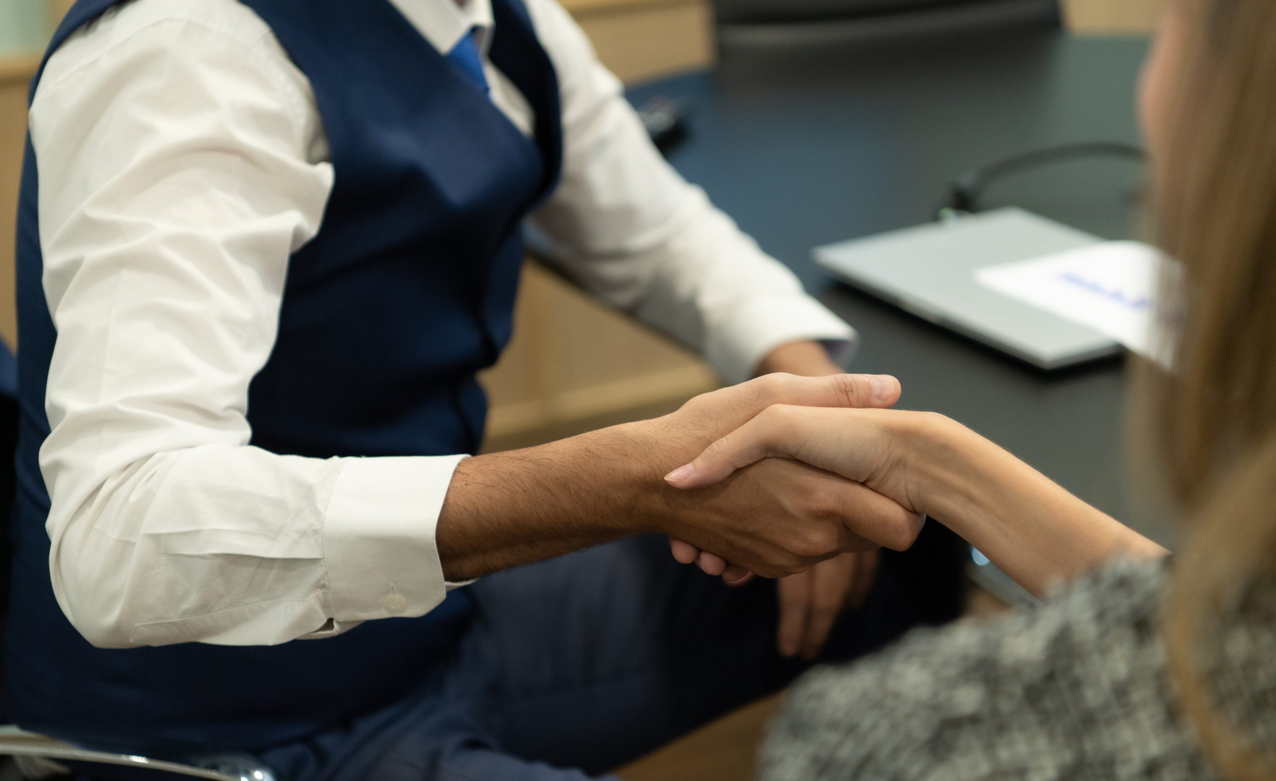 closeup of a handshake